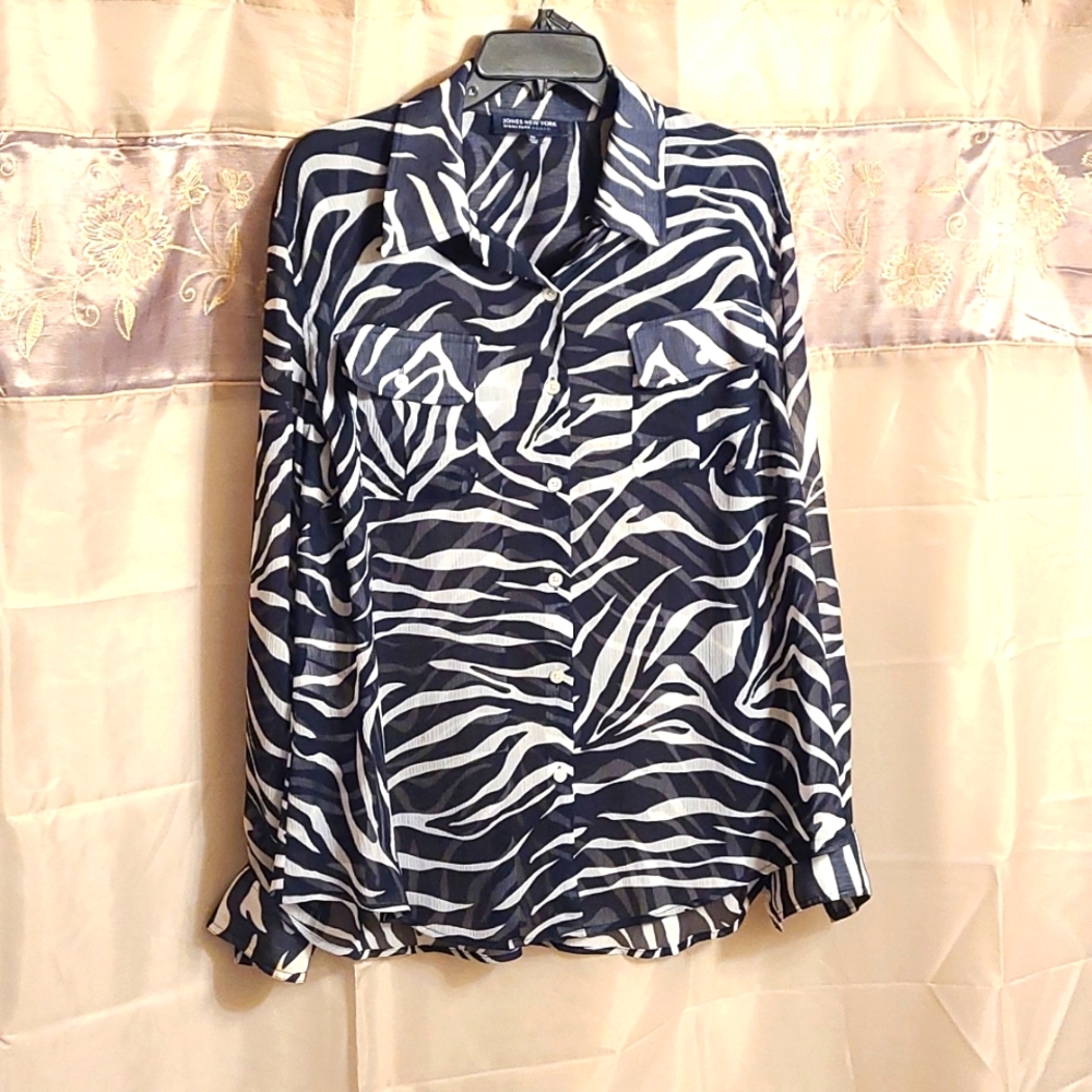 Women's plus sheer blouse